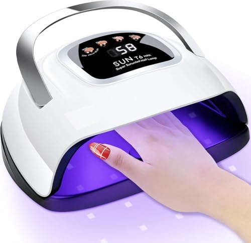 LKE UV Nail Lamp, 72W LED Nail Lamp Nail Dryer Light for Nails with 3 Timer Setting & LCD Touch Display Screen for Home and Salon Use (C-White) (3)