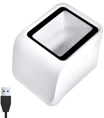 Docooler QR Desktop Barcode Scanner Mobile Payment Code Scanning Box Auto-Sensor USB Wired Bar Code Reader for Supermarket Retail Store Restaurant