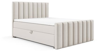 Best For Home - Boxspringbett | Trinity K10 Lux - Boxspringbett mit Bettkasten | Bett mit Matratze und Topper | Polsterbett | Doppelbett mit Stauraum | Bett 180x200 | Lieferung an die Bordsteinkante