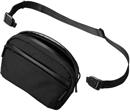 ALPAKA Flight Sling, Compact EDC Sling Bag Minimalist Chest Shoulder Crossbody Sling Backpack for Men Women, Small Passport Pouch with YKK Zipper, Key Tether, for Tactical, Travel (1L Black-210D)