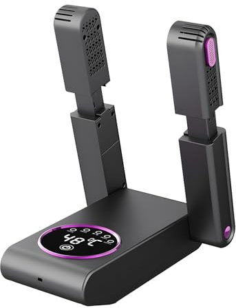 Asciuga Scarpe Asciuga Scarpe Da Calcio con Asciuga Stivali Asciuga Scarponi in Modo Veloce con timer pieghevole e appeso e asciugatura rapida, adatto per Scarpe da Calcio Scarponi da Sci Calzini