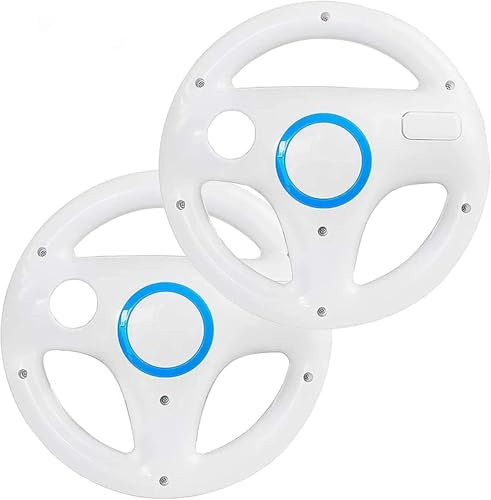 DOYO Wii lenkrad Mario Kart Controller für Nintendo Switch Wii U Spiele Kinder Lenkräder zwei weiß (2 Stück) Fernbedienung Spielzubehör