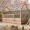 Crazy Pine Hausbett mit Schubladen 120x200 cm – Montessori Kinderbett aus stabilem Kiefernsperrholz mit Rausfallschutz – Sicheres Kinderbett mit Stauraum, Leichter Aufbau – Crazy Fiona
