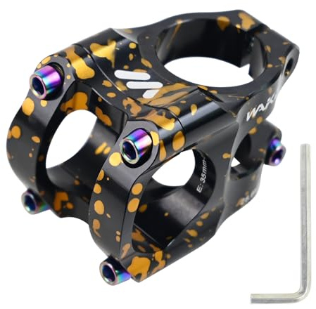 ROADNADO Attacco Manubrio per Bicicletta 31,8mm, Manubrio 35mm, Corto Attacco MTB in Lega di Alluminio CNC, Leggero, 0 Gradi, Attacco Manubrio per MTB, BMX, Mountain Bike, Bici da Corsa (Nero
