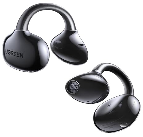 UGREEN ClipBuds Pro Open Ear Earbuds Active Noise Cancelling Wireless Headphone Bluetooth Clip-on Earphone,Hi-res LDAC,Adaptive ANC,6 Mic Clear Call,Spatial Audio,Dual Connection,EQ & APP,32H Playtime
