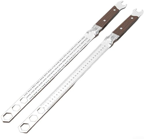 5 mm tjocklek manganstål rakkant mätverktyg med halkfritt handtag för stabilitet och precision i olika reparationer och projekt (D)