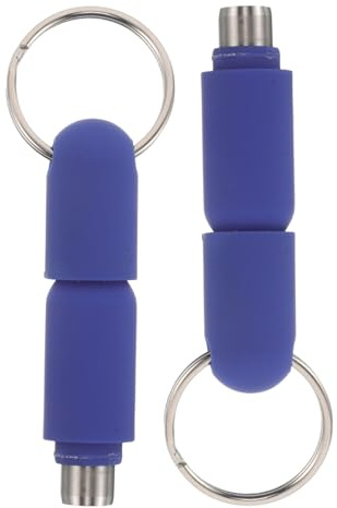 GARVALON 2 Pièces Poinçon à Cigares en Métal Lot de 2, Outil Portable pour Ouvrir les Trous, Petit Coupe-cigares Porte-clés Bleu, Perforatrice Compacte Compatible Plusieurs Tailles,