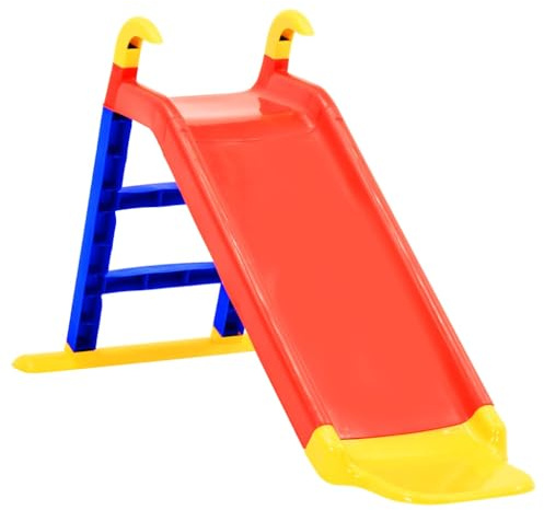 Mangloder Toboggan pour enfants, 141 cm, en polypropylène, pour jardin et intérieur, résistant aux intempéries, avec échelle, appareil de jeu sûr pour les tout-petits à partir de 12 mois, stable