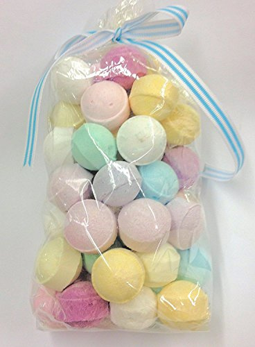 60 mini bombe da bagno a forma di biglia, fragranze assortite