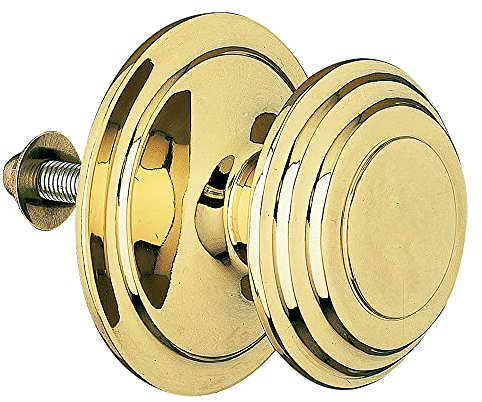 Amig - Pomello per porta | Realizzato in ottone | Maniglia: Ø76 mm | Oro |Massiccio | Resistente allo sfregamento, alla ruggine e alla corrosione