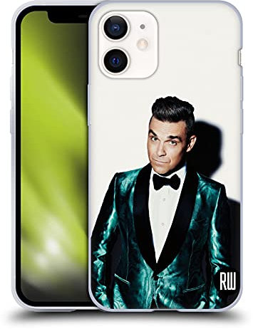 Head Case Designs Officially Licensed Robbie Williams White Background Calendar Gel Case [Military Grade Protection] Compatible with Apple iPhone 12 Mini and Compatible with MagSafe