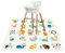 High Chair Splash Floor Mat, 43.3″Waterproof Washable Anti Slip Splash Mat with No Layering Design, Baby Mess Mat for Art/Crafts/Painting/Playtime, Table Cloth and Picnic Mat