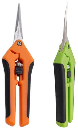 2 Secateurs Lames Courbees Sécateur de Jardinage À Main pour Bonsaï Outillage de Jardin pour Bonsai Fleurs Roses Plantes Fruits Bouquet