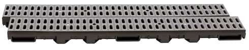 ScarMaxx - Canale di drenaggio da 2 m - Canale a Pavimento - Scarico dell'Acqua piovana - A15 Altezza 60 mm - Set Completo - per raccordi angolari e trasversali - griglia Classica Grigia - 13x200x6cm