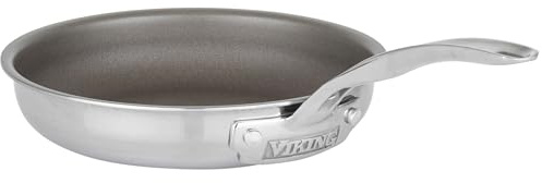 Viking PureGlide Pro 3-Ply Nonstick Frying Pan, Made without PFAS, 8-Inch Induction Cookware, Metal Utensil Safe Titanium Nonstick Surface, Oven Safe to 600F