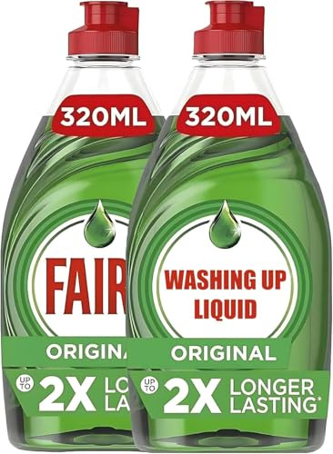Fairy Original Washing Up Liquid, 320ml, Pack of 2, Green