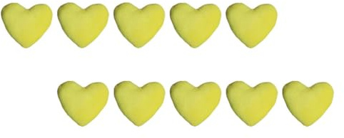 SEWACC Giocattoli da Mordere per Cani a Forma di Cuore in Peluche Set da 10 Pezzi Giocattolo Molare Leggero e Portatile per la Salute Dentale Adatto per Animali Domestici e Uso
