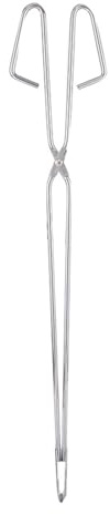 Dilwe Pinza per Barbecue in Acciaio Inossidabile da 55 Cm, Raccoglitore di Rifiuti Versatile con Manico Esteso per Legna da Ardere e Clip per Carbone per Grigliare