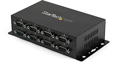 StarTech.com 8 Port USB to Serial RS232 Adapter - Wall Mount - Din Rail - COM Port Retention - FTDI USB to DB9 RS232 Hub, TAA (ICUSB2328I)