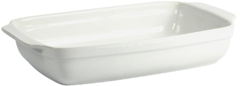 Inoxibar Pirofila da Forno Rettangolare in Ceramica, Bianco, 31 x 18,5 x 5,5 cm