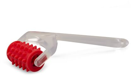 Massageroller für das Gesicht mit Kunststoff Noppen| Derma Roller | rot