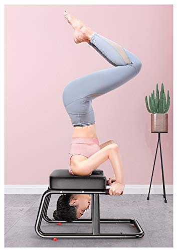 NENGGE Yoga Kopfstandhocker Kopfstand Yogastuhl Kopfstandstuhl für Yoga-Übung Gymnastik, 100kg Tragfähigkeit, Requisite Fitness Kit,Schwarz