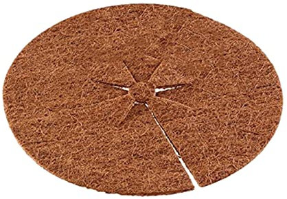 Yiida Cubierta de fibra de coco para plantas, anillo de mantillo de árbol, fibra de coco y fibra de coco para maceta, anillo de árbol, cubierta para plantas de disco de árbol, para interior o exterior