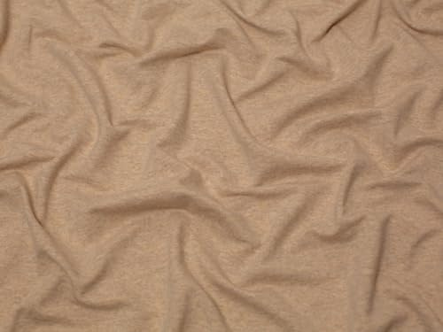 Melange Loop Back Tela de rizo francés Beige - por metro