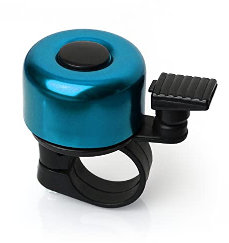 TF-Mind Fahrradklingel Fahrradglocke 120db laut, Heller Klang, für jeden Lenker geeignet Mountainbike MTB Kinder Rennrad Jungen Mädchen E Bike mini Fahrrad Klingel Glocke Aluminiumlegierung, blau