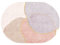 Rururug Modern Oval Teppich Kurzflor Teppichläufer Flur Korridor Wohnung Dekoration rutschfest Waschbar Teppiche, Rosa lila mit goldenen Linien,Oval 70 x 120 cm