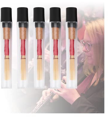 5PCS Oboe Reeds Medium, Oboe with 72mm/2.83 Reed, Oboe Instrument Accessory, No Soaking Required, Oboe Reeds for Beginners, 82 x 13 x 13mm