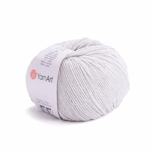 YarnArt, Jeans Sport Yarn, Hilo de algodón suave 55 % algodón, 45 % acrílico, para tejer y hacer amigurumis, 1 madeja/ovillo, 50 g, 160 m