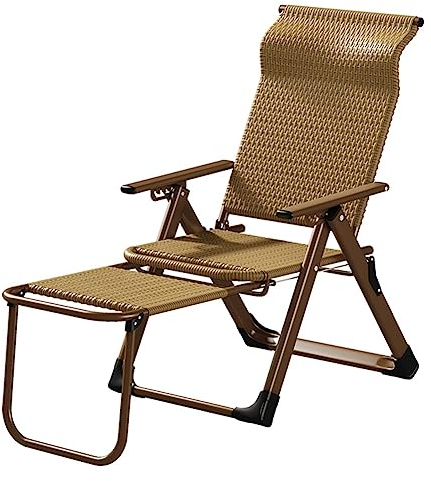 ZFF Tumbonas Rota Plegables Exterior con Almohada Sillón De Relajación Respaldo Ajustable para Terraza Jardín Playa Camping Interiores Portátil Carga Máxima 200kg
