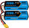 DXF 2 Packungen 3s lipo akku Pack 7200mah 11.1v 80c hardcase mit xt90-stecker - lipo 3s perfekt für rc-Auto, Flugzeug, Helikopter,lastwagen- 3s lipo ideal fur 1/8 & 1/10 Fahrzeuge wie Tamiya & mehr!