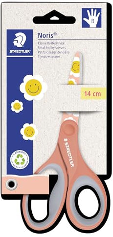 STAEDTLER Noris 965 Bastelschere, Kartonkarte mit 1 Schere, 4 Farben sortiert, 965 14P BK