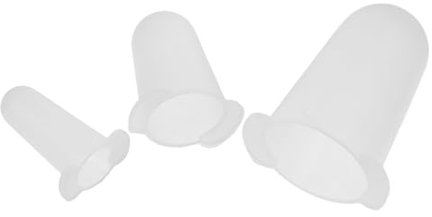 MUCKLILY Fundas para Boquillas De Manga Pastelera 3 Piezas (pequeña Mediana Grande) Silicona Protectores Decoración De Pasteles Utensilios De Repostería Prácticas y Resistentes