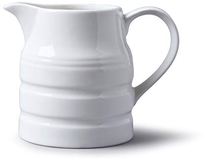 WM Bartleet & Sons 1750 T36 Porcelain Traditional Churn Jug, 1 Pint-White
