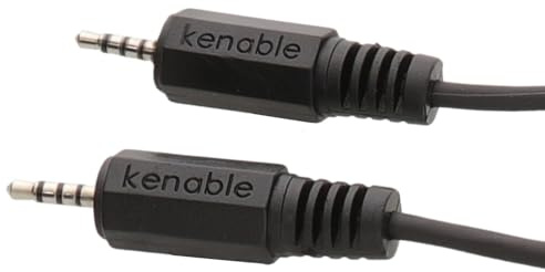 kenable 2.5mm 4 Pole Jack Plug to 2.5mm 4 Pole Jack Plug AV Cable 1.8m