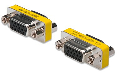 DIGITUS HD D-Sub 15 Gender-Changer - VGA-Adapter - 15-Pin Kupplung - Stecker zu Stecker - Metallgehäuse