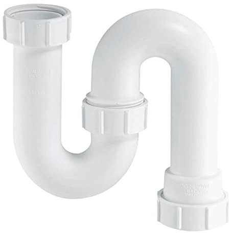 McAlpine SB10 11/4 inch x 75mm Water Seal Tubular Swivel 'S' Trap with Multifit Outlet, White