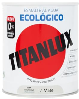 Titanlux 02T056634 - Esmalte ecológico al agua, Mate Blanco, 750 ml