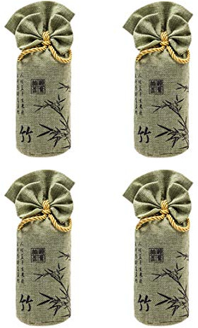 Dawwoti Carbón De Bambú Purificadores De Aire, Bolsas De Carbón Activado Absorbedor De Olores Refrescantes del Absorbedor De Humedad para El Hogar, Coches, Etc (Paquete De 4, 250 G Cada Una)