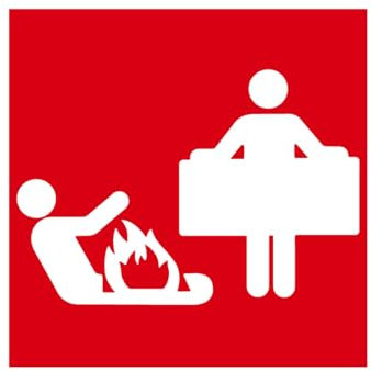 F028 - Couverture anti-feu - Panneau et Signalisation Incendie - Dimensions au choix - Norme ISO 7010