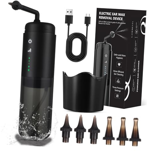 Didiseaon Pulitore Dell'orecchio Kit Per La Rimozione Del Cerume Rondella Per Le Orecchie Pulisci Orecchie Elettrico Kit Per Il Lavaggio Dell'orecchio Gel Di Silice