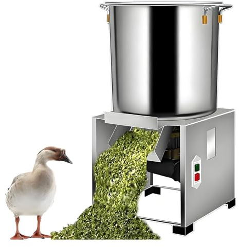 Tritatutto commerciale per verdure, 1800 W, 120 kg/h, robot da cucina ad alta velocità con grande ingresso di alimentazione, in acciaio inox ispessito per verdure, cereali e mangimi per animali