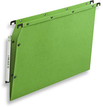 Elba Ultimate Carte Kraft Lot de 25 Dossiers Suspendus pour Armoire A4 Fond en V Vert