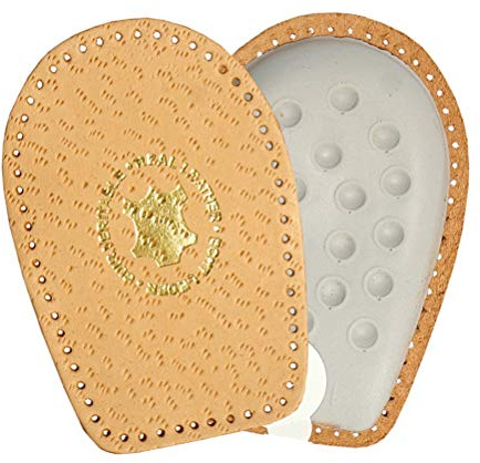 Genuine Leather Heel Support Pad Cup with Foam Cushion, Orthotic Shoe Insoles Inserts for Men and Women, Kaps Airflex, Beige, Men / 7-9 UK / 41-43 EUR