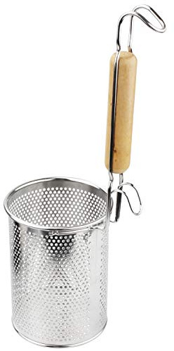 MyLifeUNIT Spaghetti Strainer Spoon, Stainless Steel Food Strainer Noodle Strainer with Handle 4.4 X 4.6 X 14.7 inches