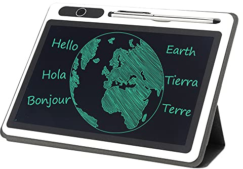 Strumento di pittura a mano per tablet LCD da 10 pollici con blocco note elettronico Tecnologia di laminazione ad alta tecnologia di qualità(Black (with leather case))