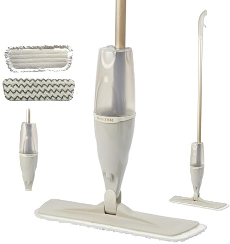Salter LASAL71533WEU7 Warm Harmony Spray Mop - Includes Cleaning and Polishing Flat Pad, Ideal for Laminate, Wood and Tiled Floors, 600 ml Water Tank